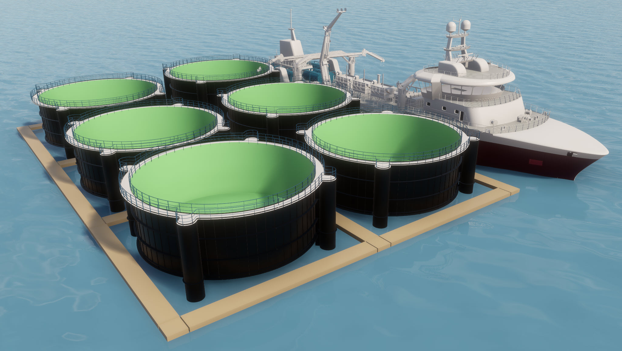 Aquasafe closed containment system for fish farming