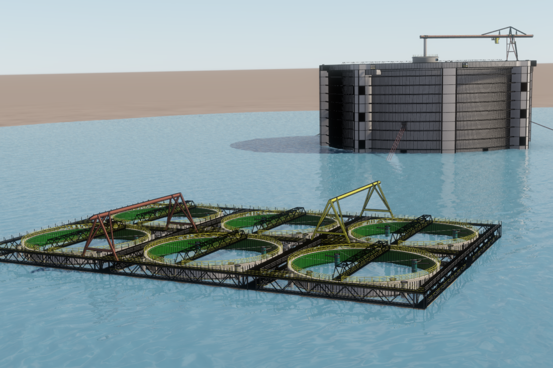 Aquantum Leap lukket oppdrettsanlegg.